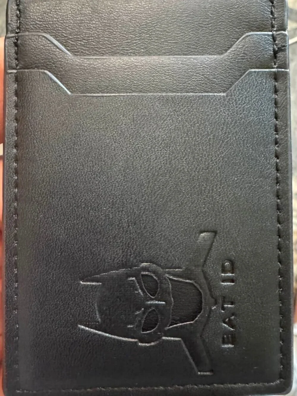 Bat ID Horizontal Laser Cut Batman Card Holder Wallet Black NIB - Set of 2
